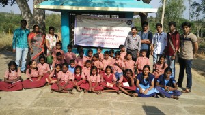 Govt school children with BCA Students  and HOD
